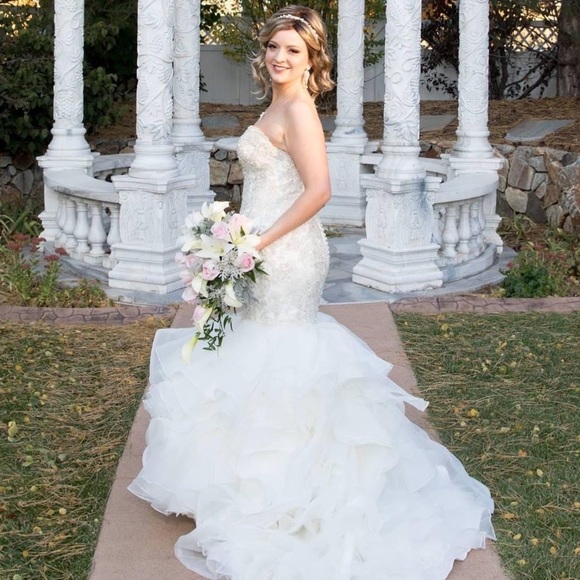 Justin Alexander Ivory Mermaid Dress